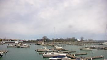 Weather camera view of Waukegan Harbor and Marina.