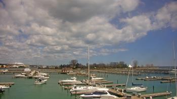 Weather camera view of Waukegan Harbor and Marina.