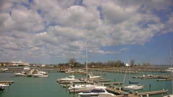 Weather camera view of Waukegan Harbor and Marina.
