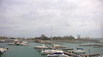 Weather camera view of Waukegan Harbor and Marina.