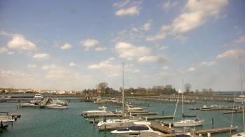 Weather camera view of Waukegan Harbor and Marina.