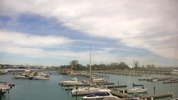 Weather camera view of Waukegan Harbor and Marina.