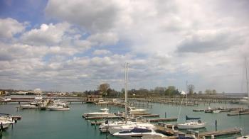 Weather camera view of Waukegan Harbor and Marina.