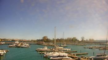 Weather camera view of Waukegan Harbor and Marina.