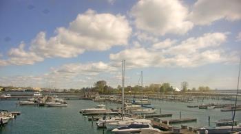 Weather camera view of Waukegan Harbor and Marina.