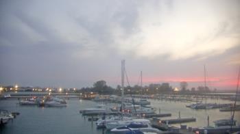 Weather camera view of Waukegan Harbor and Marina.