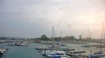Weather camera view of Waukegan Harbor and Marina.