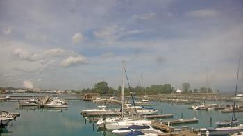 Weather camera view of Waukegan Harbor and Marina.