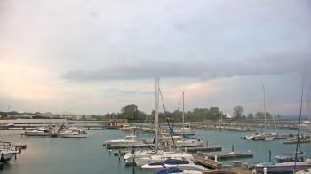 Weather camera view of Waukegan Harbor and Marina.