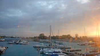 Weather camera view of Waukegan Harbor and Marina.