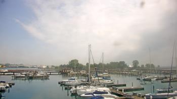 Weather camera view of Waukegan Harbor and Marina.