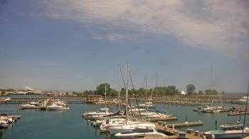Weather camera view of Waukegan Harbor and Marina.