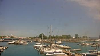 Weather camera view of Waukegan Harbor and Marina.