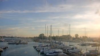Weather camera view of Waukegan Harbor and Marina.
