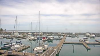 Weather camera view of Waukegan Harbor and Marina.