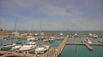 Weather camera view of Waukegan Harbor and Marina.