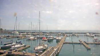 Weather camera view of Waukegan Harbor and Marina.