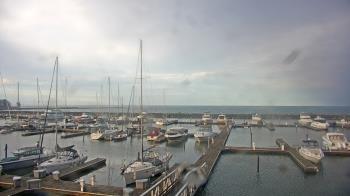 Weather camera view of Waukegan Harbor and Marina.