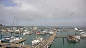 Weather camera view of Waukegan Harbor and Marina.