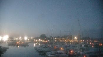 Weather camera view of Waukegan Harbor and Marina.
