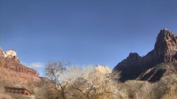 Weather camera view of Zion Canyon Village.