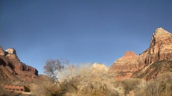 Weather camera view of Zion Canyon Village.