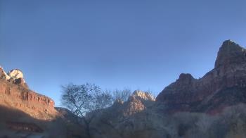 Weather camera view of Zion Canyon Village.