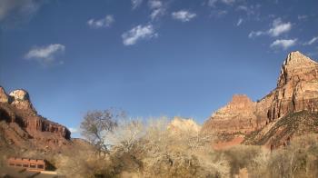 Weather camera view of Zion Canyon Village.
