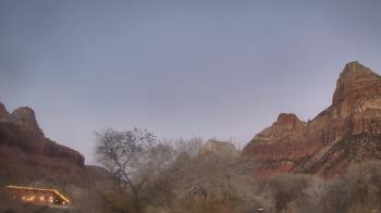 Weather camera view of Zion Canyon Village.