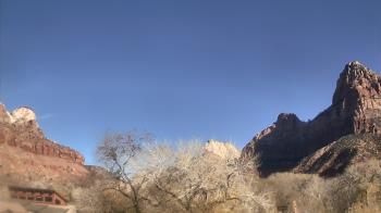 Weather camera view of Zion Canyon Village.