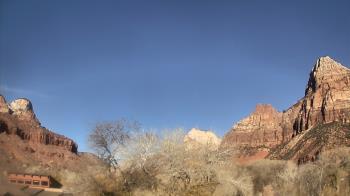 Weather camera view of Zion Canyon Village.
