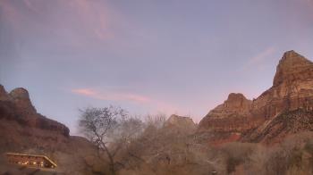 Weather camera view of Zion Canyon Village.