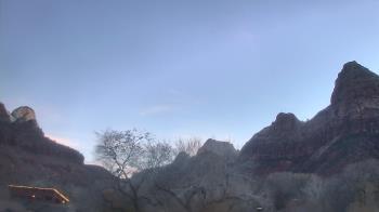 Weather camera view of Zion Canyon Village.