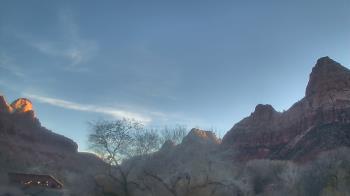 Weather camera view of Zion Canyon Village.