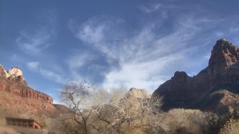 Weather camera view of Zion Canyon Village.