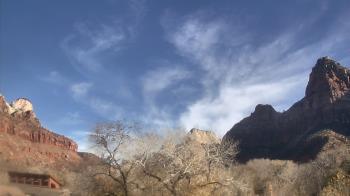 Weather camera view of Zion Canyon Village.