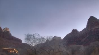 Weather camera view of Zion Canyon Village.