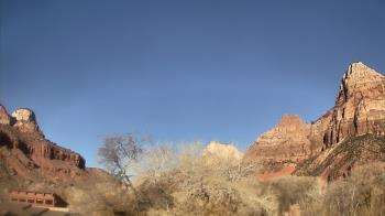 Weather camera view of Zion Canyon Village.