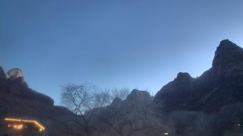 Weather camera view of Zion Canyon Village.