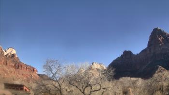 Weather camera view of Zion Canyon Village.