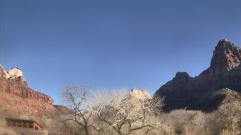 Weather camera view of Zion Canyon Village.