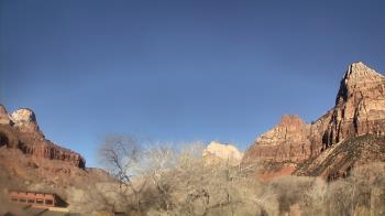 Weather camera view of Zion Canyon Village.