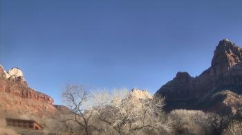 Weather camera view of Zion Canyon Village.