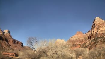 Weather camera view of Zion Canyon Village.