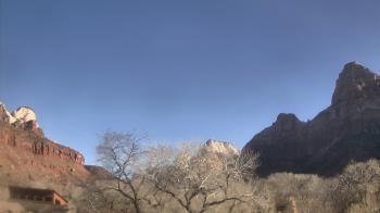 Weather camera view of Zion Canyon Village.