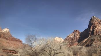 Weather camera view of Zion Canyon Village.
