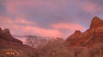 Weather camera view of Zion Canyon Village.