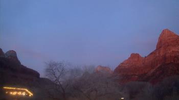 Weather camera view of Zion Canyon Village.