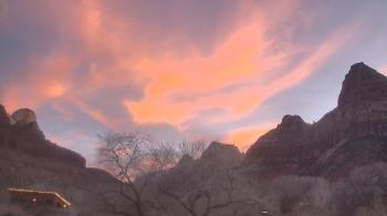 Weather camera view of Zion Canyon Village.