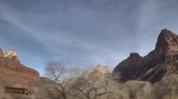 Weather camera view of Zion Canyon Village.